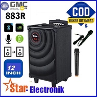 Speaker Portable Bluetooth GMC 883M/883r  Free 1 Mic Wireless