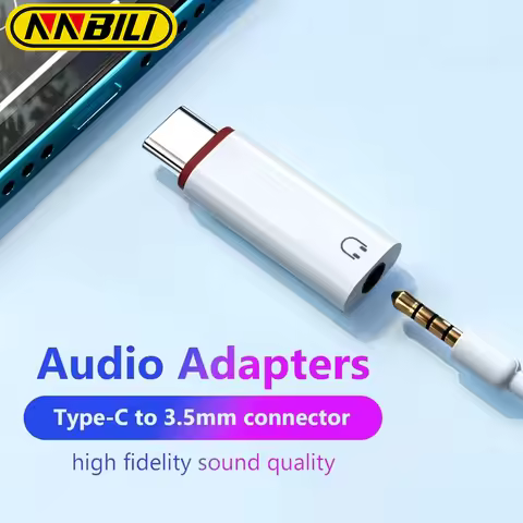 NNBILI USB C To 3.5mm Earphone Adapter 3.5 Jack USB C Audio Converter for iPhone 15 Samsung Type-C T