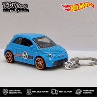 GANTUNGAN HOT WHEELS 2023 FIAT 500e KEYCHAIN - BLUE - biru - 5 - KEYRING - KEYCHAIN - CUSTOM - TOTAL