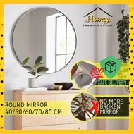 [STOCK CLEARANCE] HOMEY PREMIUM Big Round Mirror Deco Bathroom Big Mirror | Cermin Bulat Besar Hiasan Makeup