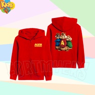 ALVIN AND THE CHIPMUNKS CHILDREN'S HOODIE JACKET FREE NAME PRINTING
