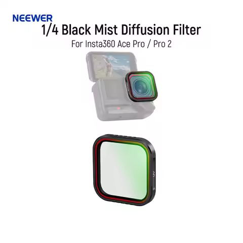NEEWER 1/4 Black Mist Diffusion Filter Compatible with Insta360 Ace Pro / Pro 2, HD Optical Glass Ac