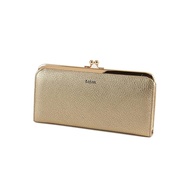 Lujan Leather Long Wallet with Kiss Lock Closure for Women - Multiple Colors