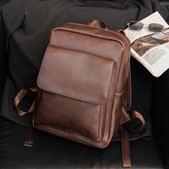 Crazy Horse Leather Man Laptop Bag Backpack Men Fashion School Bag Men Travel Bagpack