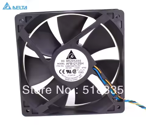 Pc Fan 120mm 12V for Delta AFB1212SH 1225 12025 120*120*25mm 0.80A Cooling Fan,4-Pin Pwm for Compute