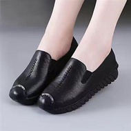 HM4 Runtip Kasut Jururawat Putih Nurse Shoes Slip Buckle Flat Shoes Nurse Black Shoes