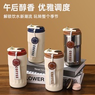 2025316Stainless Steel Thermos Cup Coffee Cup Smart Temperature Measurement High-Value Male Female S