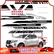 CPO 2Pcs NAVARA Car Body Side Sticker Truck Decal Vinyl Flame Sticker