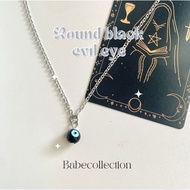 black round eye of evil necklace สร้อยคอ มินิมอล สายมู  s85