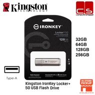 Kingston IronKey Locker+ 50 USB Flash Drive TYPE-A (32GB/64GB/128GB/256GB)