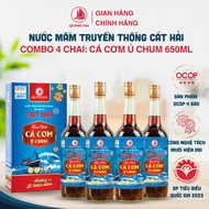 [Combo Of 4 bottles] Cat Hai - Quang Hai Braised Anchovy Fish Sauce 29 Protein Levels, OCOP 4 Stars,