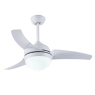 3H 3309C 42-inch 1050mm Copper Motor Decorative Ceiling Fan c/w LED Light [3 Blade] (White)