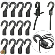 MEIQIUCOU2 5/10 Pcs Black Open End Cord Boat Kayak Accessories Snap Buckles Straps Hooks Camping Tent Hook Elastic Ropes Buckles