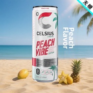 Celsius Power Bubble Energy Drink Orange Peach Kiwi Flavor 355ml X 3 Cans Refreshing Functional Beve