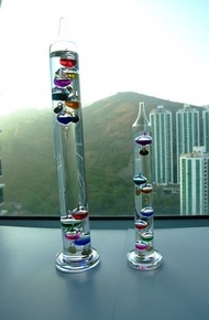 溫度計 伽利略溫度計 17" 10段溫度 Galileo thermometer 玻璃 擺設 Homeless