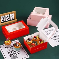 4/6 Cupcake Box Packaging Box Packaging Box White Cardboard Muffin Cupcake Box Egg Tart Box