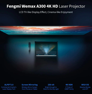 [Pre-order] Laser TV - Wemax A300 9000 Lumens 2600 ANSI Lumens 4K  ultra short throw laser projector / laser TV เลเซอร์ทีวี Black One