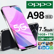 【รับประกัน 1 ปี】ใหม่ ของแท้100% OPP0 A98 5G 7.5นิ้ว โทรศัพท์มือถือ รองรับ2ซิม Smartphone 4G/5G แรม16