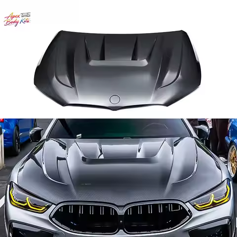 Paktechz Dry Carbon Fiber Body Kit Engine Hood for BMW M8 Convertible Gran Coupe F91 F92 F93