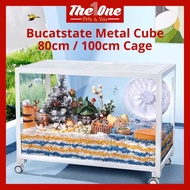 Bucatstate 80cm/100cm Metal Cube Hamster Cage Hamster Dwarf Syrian Transparent Small Animal Cage Accessories Jomtheone