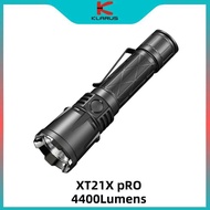 KLARUS XT21X Pro Tactical Flashlight 4400Lumens Micro-USB Rechargeabl Troch Lantern With 21700 5000m