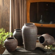 Clay Pottery Pot Hydroponic Pottery Pot Retro Dried Flower Flower Handmade Breathable Pottery Thick 