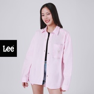 LEE เสื้อเชิ้ตแขนยาวผู้หญิง คอลเลคชั่น Lee Pink ทรง Oversize รุ่น LE S225WSHLN03