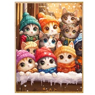 5D Diamond Painting Set Full Diamond Cartoon Cat Diamond Painting Material Package 2026 New Style