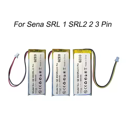 Replacement Battery For Sena SRL 1 SRL2 2 3 Pin Wire Plug Bluetooth Helmet Headphone 800mAh