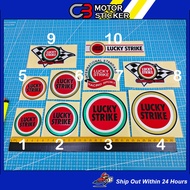 Sticker Lucky Strike Sticker Cutting Overlapping Pantul Cahaya / R69