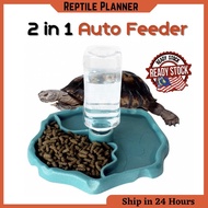Automatic Reptile Feeders Turtle Food Water Bowl Dispenser Bottle for Tortoise （陆龟水盆/食盆/蜥蜴）Kura Penyu Lembangan Reptilia