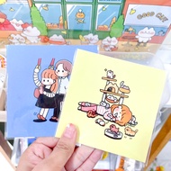 Square Postcard 4x4 Cute Girl Life Theme One Minimal Pastel Sweet Colors Room Decoration [PLARIEX]
