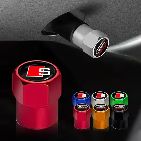 4Pcs Auto Styling Wheel Tire Valve Air Stem Cap Duust Covers For Audi Q7 Q3 Q5L Q2L S4 S5 S6 S7 S8 A
