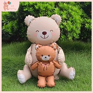 ins 4D Matte Bear Foil Balloon Kids Adult Birthday Photo Props Cartoon Happy Birthday Party Baby Sho