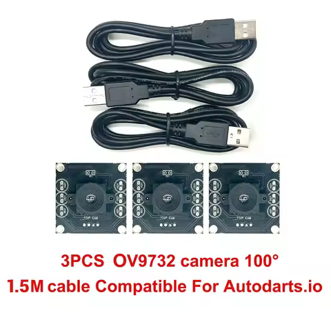 3Pcs IMX179/OV2735/OV9732 USB Camera Module 100° 30FPS No Distortion Compatible For Autodarts.io Win