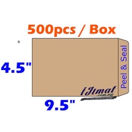 Brown Envelope 4.5″X9.5″ 4.5x9.5 4.5 x 9.5 114mm x241mm 114mm x 241mm Manila 500pcs/Box