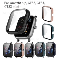 PC Tempered Glass Case For Amazfit GTS2 mini Case,Amazfit Bip,Amazfit GTS 3, Amazfit bip 3 Case Amazfit bip 3 pro PC Tempered Glass Screen Hard Full Covered Protector