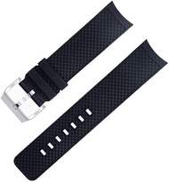 Curved End 22mm Quick Release Watch Band For IWC Strap Aquatimer Family Fluoro Rubber Watchband Bracelet