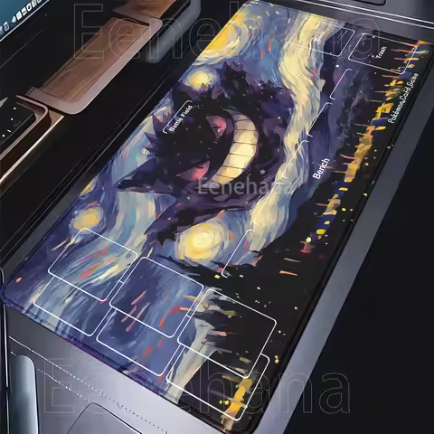 PTCG gengar Gaming Playmat Anime Keyboard Pokemon Eevee Mousepad Gamer Mouse Pad Laptop HD Printing 