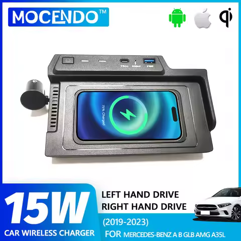 For Mercedes Benz GLE W167 C67 GLS X167 2020 2021 2022 2023 15W Car wireless charger fast phone char