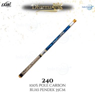 Tegek Ruas Pendek 35cm EXORI Dharma Pole Carbon 100% Joran Pancing Kaku