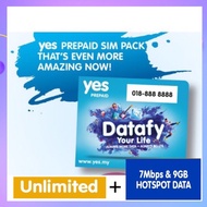 YES KASI UP Unlimited KONFEM4G DATA FREE SIMCARD RANDOM NUMBER (OFFER) (SIM Pack + Unlimited 7mbps+9