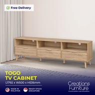 TV Cabinet 6Ft 180cm TV Console Design TV Console Hall Cabinet 3 Drawer Flexidesignx TOGO