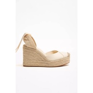 LEFTIES women's wedge sandals in Ecru color