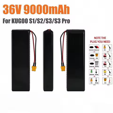 36V 9000mAh 10S3P 18650 Lithium Battery Pack for Kugoo S1 S2 S3/S3 Pro Scooter Battery Etc Accessori
