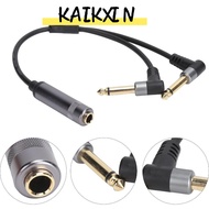 KAIKXIN 6.35mm Female to Dual Male, 6.35mm Connector 30cm Length 1/4in Stereo to Dual 6.35mm Mono, F
