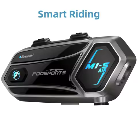 Fodsports M1-S AIR Motorcycle Intercom Helmet Bluetooth Headset ,BT 5.0 Interphone,FM Radio, 3 Sound