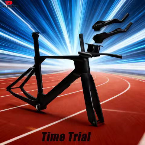 CECCOTTI Disc Brake Carbon TT Bike Frame Time Trial Racing Bike Frameset with TT Handlebar Bicycle F