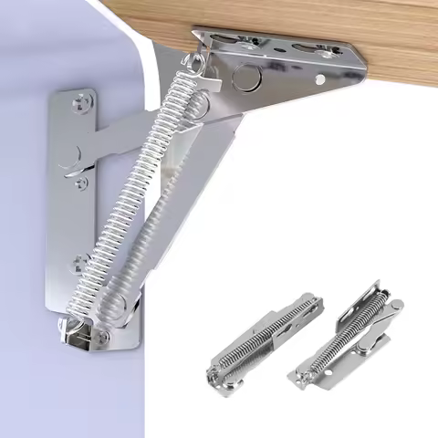 2pcs Folding Sofa Bed spring hinge 10KG 80 degree Cabinet Door Lift Up Stay Flap Top Support Hinges 