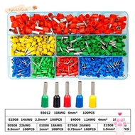 EUCALYTUSMY 300/400/700PCS Tube Terminal Durable E4012 E2512 E6012 E1510 Boxed Insulated Terminator